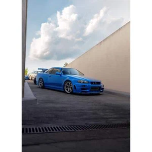 Nissan R34 GTR Skyline High Resolution Car Poster #038 - Picture 1 of 14