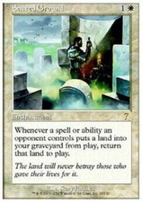 MTG magic cards 1x x1 Light Play, English Sacred Ground 7th Edition