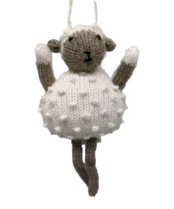 Handknit Sheep Christmas Ornament for Heifer International 75th Anniversary Peru - Picture 1 of 16