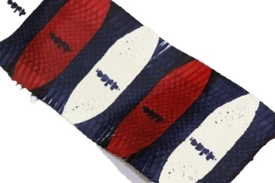 Pele de cobra Elaphe impressa brilhante multicolorida - Imagem 1 de 3