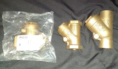 Brass Check Y Valve Swing 1" threaded, 1 1/4 y non threaded, 1 1/2 lot - Image 1 of 4