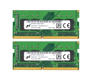 Micron Kits 2x 8GB 1RX8 PC4-21300 DDR4 2666V 1.2V,SODIMM Laptop Memory RAM、Intel - Picture 1 of 8