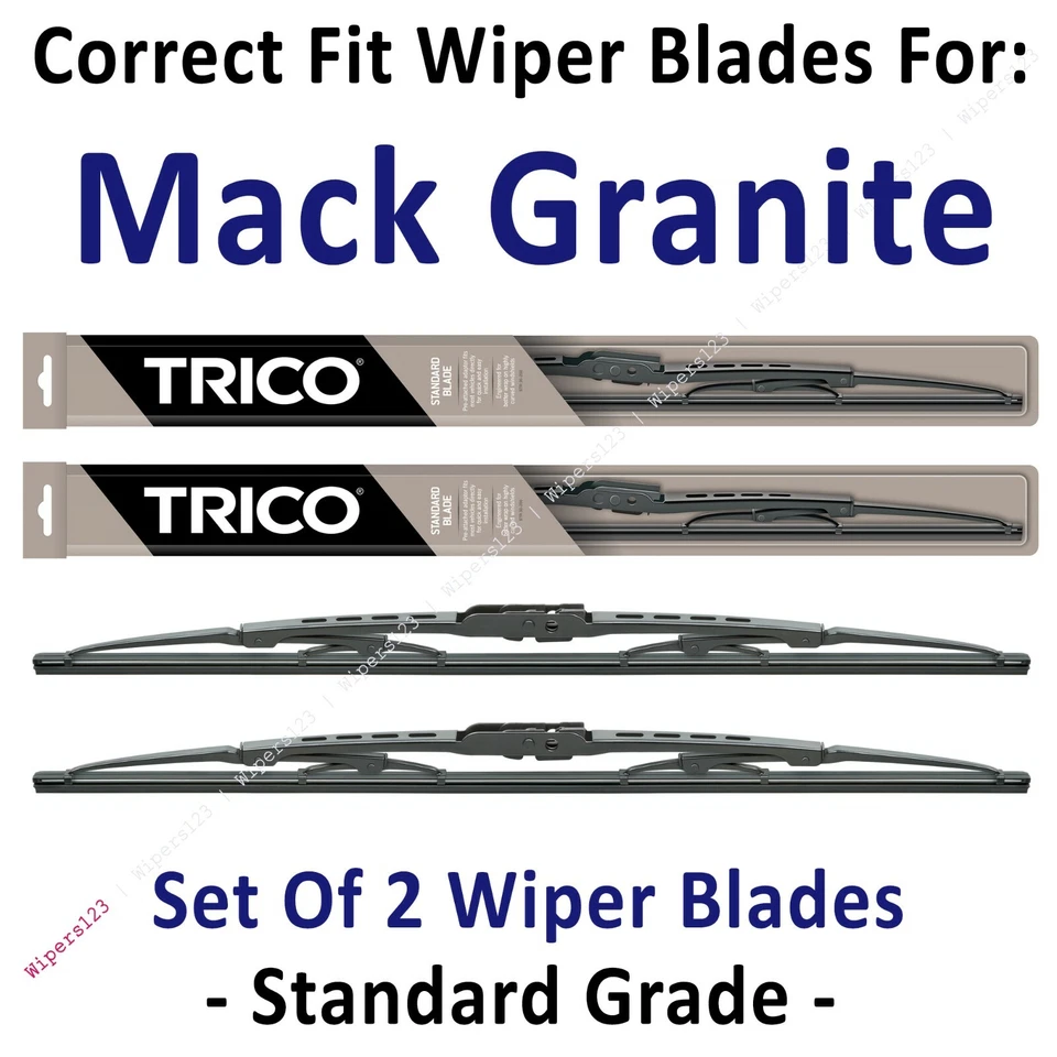 Paquete de 2 escobillas limpiaparabrisas estándar - aptas para 2019+ Mack Granite - 30200x2 Foto 1 de 1