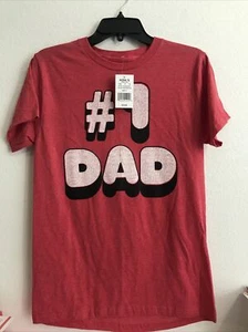 Ripple Junction # 1 Dad T-Shirt Mens Small Red Retails $10 (APO-90-3) - Picture 1 of 6