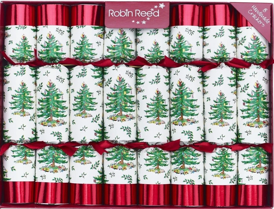 Robin Reed H8 Christmas Year Holiday 8pc Party Crackers Spode Tree 531