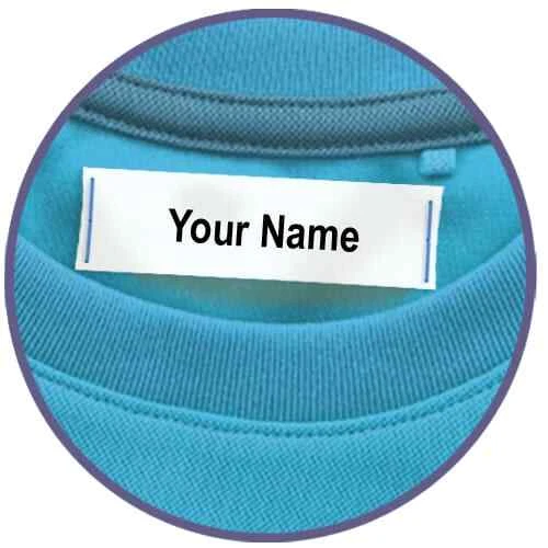 100 etiquetas con nombre, etiquetas escolares, etiquetas para niños, etiquetas de campamento (coser) Foto 1 de 4