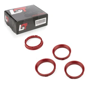 4x Distanz Zentrierringe Dunkelrot Alufelgen 66,45 mm - 57,1 mm für BMW 5er 7er - Picture 1 of 6