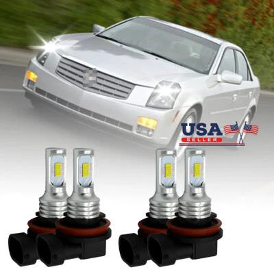 For Cadillac CTS CT-S 2008-2014 - 4PC 6000K LED Headlight Bulb High Low Beam Kit - Image 1 of 4