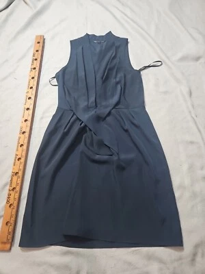 FELICITY & COCO Sheath Dress Womens Small Blue Cocktail Snap Classy Midi Top - Image 1 of 4