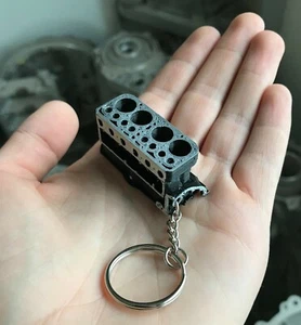 Ford Model A Engine Block Keychain - Model A Ford 4 cylinder - Engine Keyring - Picture 1 of 6