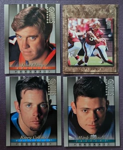 1997 Donruss Studio Portraits John Elway Steve Young Mark Brunnell Kerry Collins - Picture 1 of 5