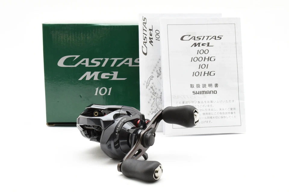 Shimano Casitas Mgl 101 Mano Sinistra Esca Colata Mulinello Vicino Mint Da Japan - Immagine 1 di 4