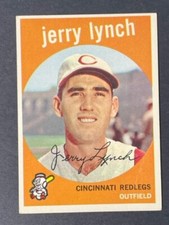 VINTAGE 1959 Topps Baseball - JERRY LYNCH # 97 - Redlegs - EX-NM COND