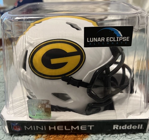Green Bay Packers Lunar Eclipse Alternate Speed Mini Helmet Replica Riddell Cover