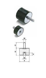 Anti-vibration damper mounting (dia 6mm-80mm) female - male (dimension,pack)