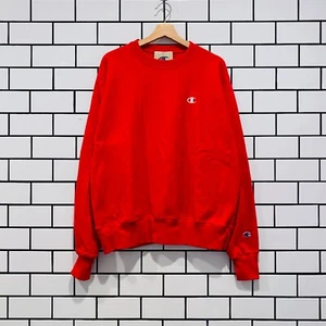 CHAMPION REVERSE WEAVE CREW NECK RED - Picture 1 of 4