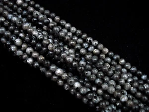 Labradorite Larvikite 4mm Round Beads 35cm Strand DIY Bracelets - Picture 1 of 1