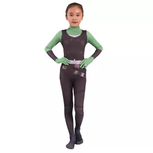 Kids Guardians of The Galaxy Cosplay Gamora Costume Adult Jumpsuit - Picture 1 of 5