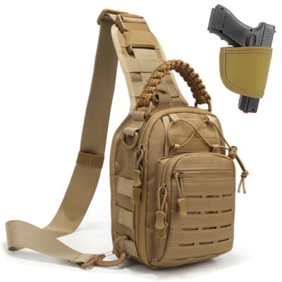 Bolso táctico para armas bandolera de hombro y pecho oculto para pistolas Foto 1 de 4