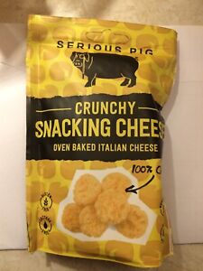 SERIOUS PIG Crunchy Snacking Cheese Snacks, Classic Flavour, box of 24 bags