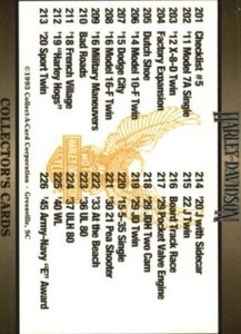 B2327- 1993 Harley Davidson Series Three #s 201-300 -You Pick- 10+ FREE US SHIP