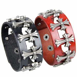 Pulsera Punk Gótica para Hombres Mujeres Cuero Spike Remache Metal Tachonado Pulsera EE. UU. - Imagen 1 de 22