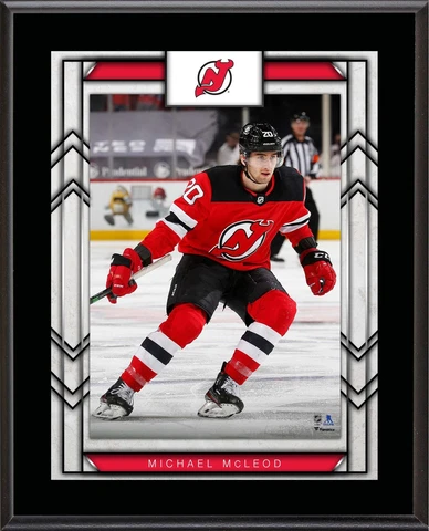 Michael Mcleod New Jersey Devils 10.5" x 13" Sublimated Player Plaque Cover