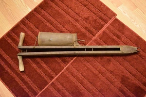 Vintage - Antique Metal - Wooden Hand Corn/bean Seed Planter Farm Primitive Tool - Picture 1 of 6