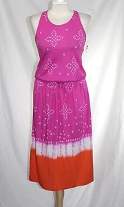 Ralph Lauren - Girl's 12/14 - NWT - Pink & Orange Tye-Dye - Logo Pony Sundress - Picture 1 of 6