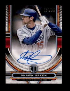 SHAWN GREEN 2023 TOPPS TRIBUTE ON CARD AUTOGRAPH AUTO #037/199 BD6115