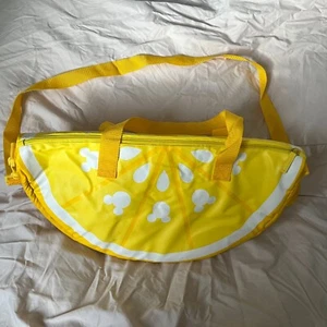 Disney - Lemon Shaped Coolbag - Micky Mouse Pattern - Zip Fastener - Picnic Bag - Imagen 1 de 5