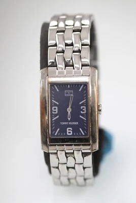 Tommy Hilfiger Reloj Hombre F80042 Plateado Acero Inoxidable Azul Cuarzo No Funciona Foto 1 de 4