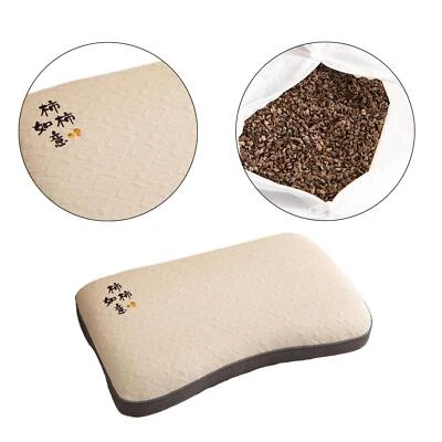 Buckwheat Hull Pillow Sleep Pillow Lightweight Cotton Breathable for All - Image 1 of 4
