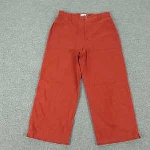 Chicos Pants Womens 1 Red Orange Blend Elastic Waist Capri 28x22 - Picture 1 of 21