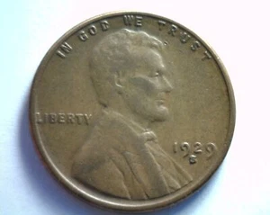 1929S LINCOLN CENT PENNY FEIN / SEHR FEIN F/VF SCHÖNE ORIGINAL MÜNZE SCHNELLER 99c VERSAND - Bild 1 von 2