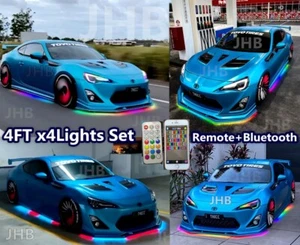 4 PIEZAS 4 PIES Bluetooth + Control Remoto Persecución de Sueños LED Rueda Camión Tiras Resplandecientes Luz - Imagen 1 de 12