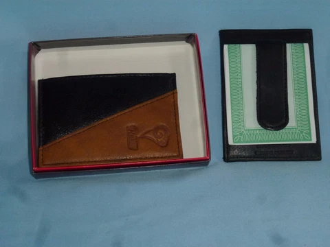 ST. LOUIS (now Los Angeles) RAMS   Leather Front Pocket Wallet   NIB   kb Cover