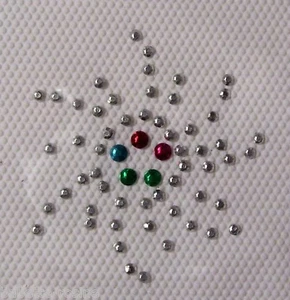 PATCH STRASS CRISTAL THERMOCOLLANT ** 4,5 x 4,5 cm ** SOLEIL COEUR MULTICOLORE - Imagen 1 de 1