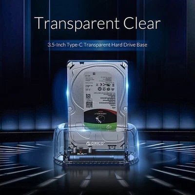 Hard Drive Docking Station USB 3.1 External Enclosure for SATA 2.5" 3.5" HDD SSD - Image 1 of 4