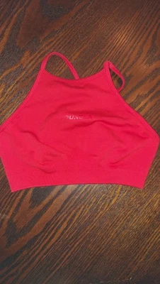 YoungLA High Neck Sports Bra.  Size XS.  RED - Image 1 of 4