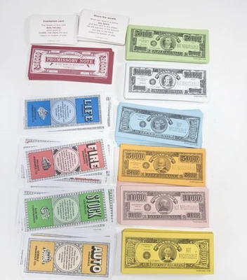 Billete de pago y tarjetas de repuesto de estantería Hasbro 2009 Game of Life Foto 1 de 4