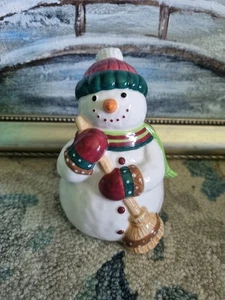 VTG Mikasa Christmas Wish collection snowman salt or pepper shaker in gift box - Picture 1 of 10