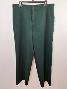 Levi's Women's Vintage Green Polyester Pants Trousers Size 16 - Picture 1 of 6