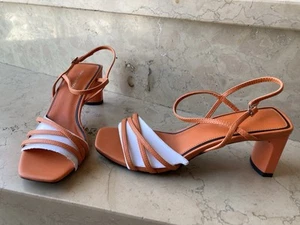 Deichmann Rita Ora Strappy Sandals 38 orange Sandalen Riemchen Pumps eckig Neu - Bild 1 von 7