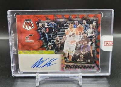 2022-23 Mosaic WALKER KESSLER Pictographs Red Wave RC Auto #PM-KES Jazz - Image 1 of 2