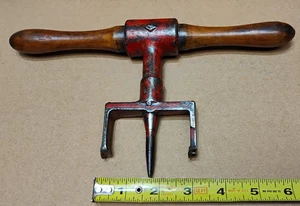 ¡Antigua herramienta de taladro sinfín con mango en T!  Agujeros de barril de madera, etc. - Imagen 1 de 16