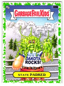 State Parker 2021 Garbage Pail Kids Mount Rushmore Parody Exact Card Shown Green - Picture 1 of 2