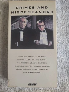 CRIMES AND MISDEMEANORS (VHS 1989) Martin Landau, Woody Allen, Mia Farrow - Foto 1 di 3