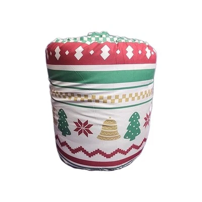 Edredón Navidad 90x90 Nuevo En Bolsa. Campanas de oro rojo blanco verde árboles Snoflakes Foto 1 de 4