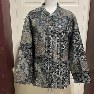 Vintage Tudor Court by Haband Multicolor Tapestry Floral Blazer Jacket Size 2X - Picture 1 of 7